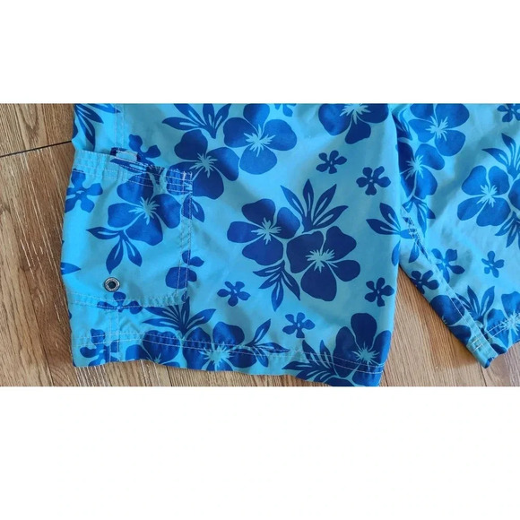 Abercrombie & Fitch Men's Floral Trunks Blue Tropical Print Pull On Swim  Sz M - Picture 3 of 6